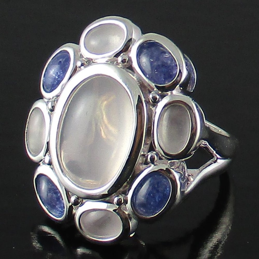 Princess Jaipur Rose Quartz & Tanzanite Ring